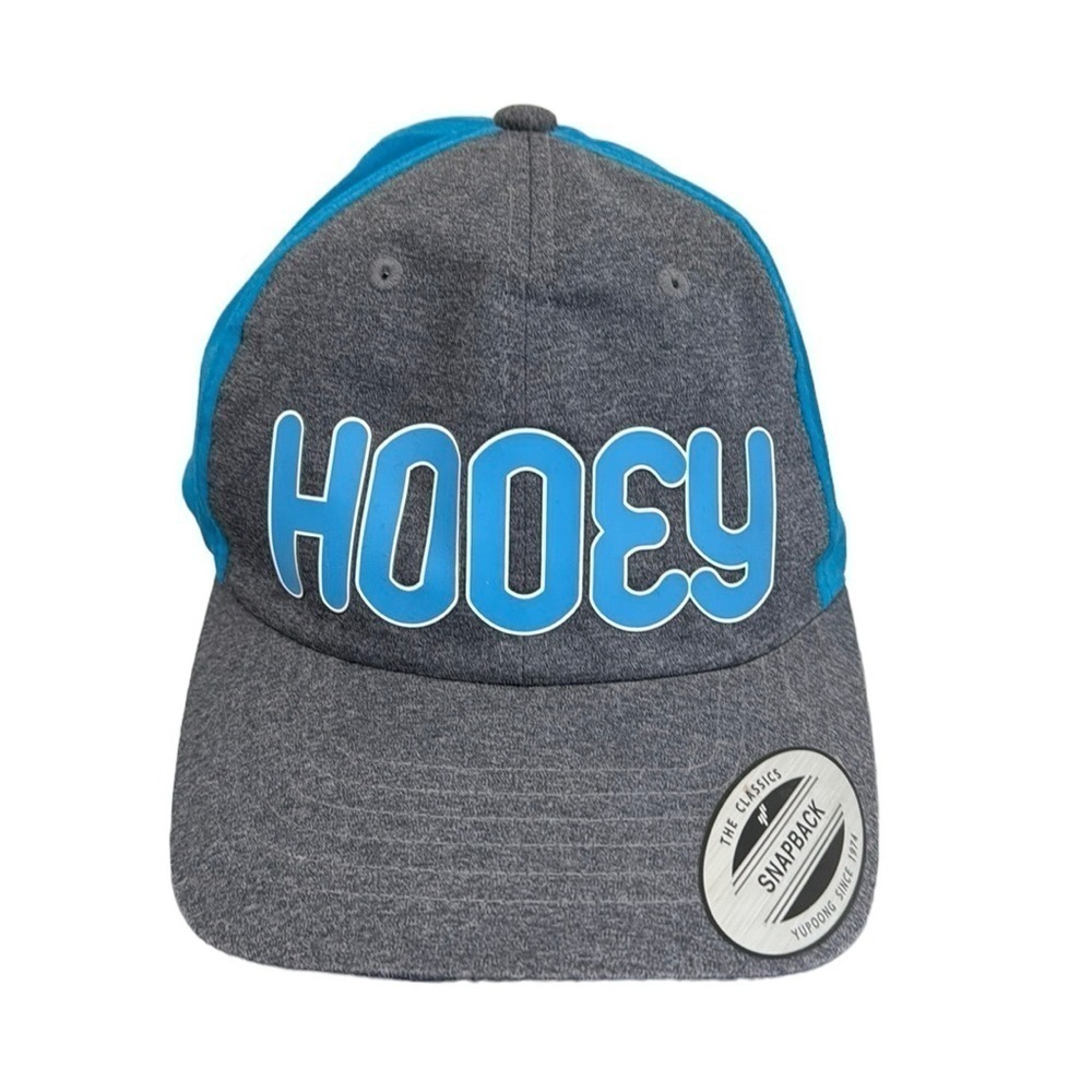 Hooey‎ Snapback Cap Hat Men's One Size Adult Gray Blue New Hook & Loop Closure